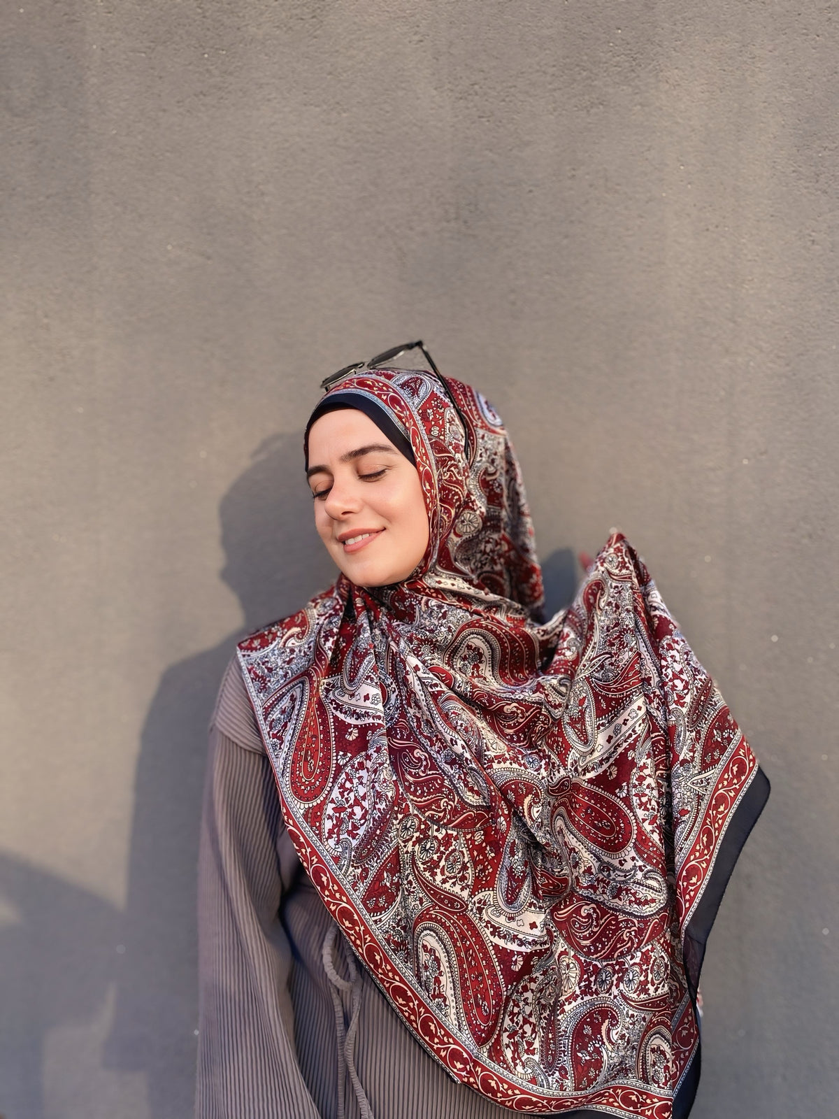 Ebruli Etnik Desen Şal 4380