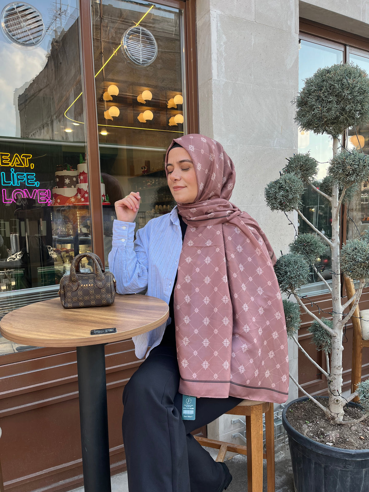 Locella koza pamuk şal